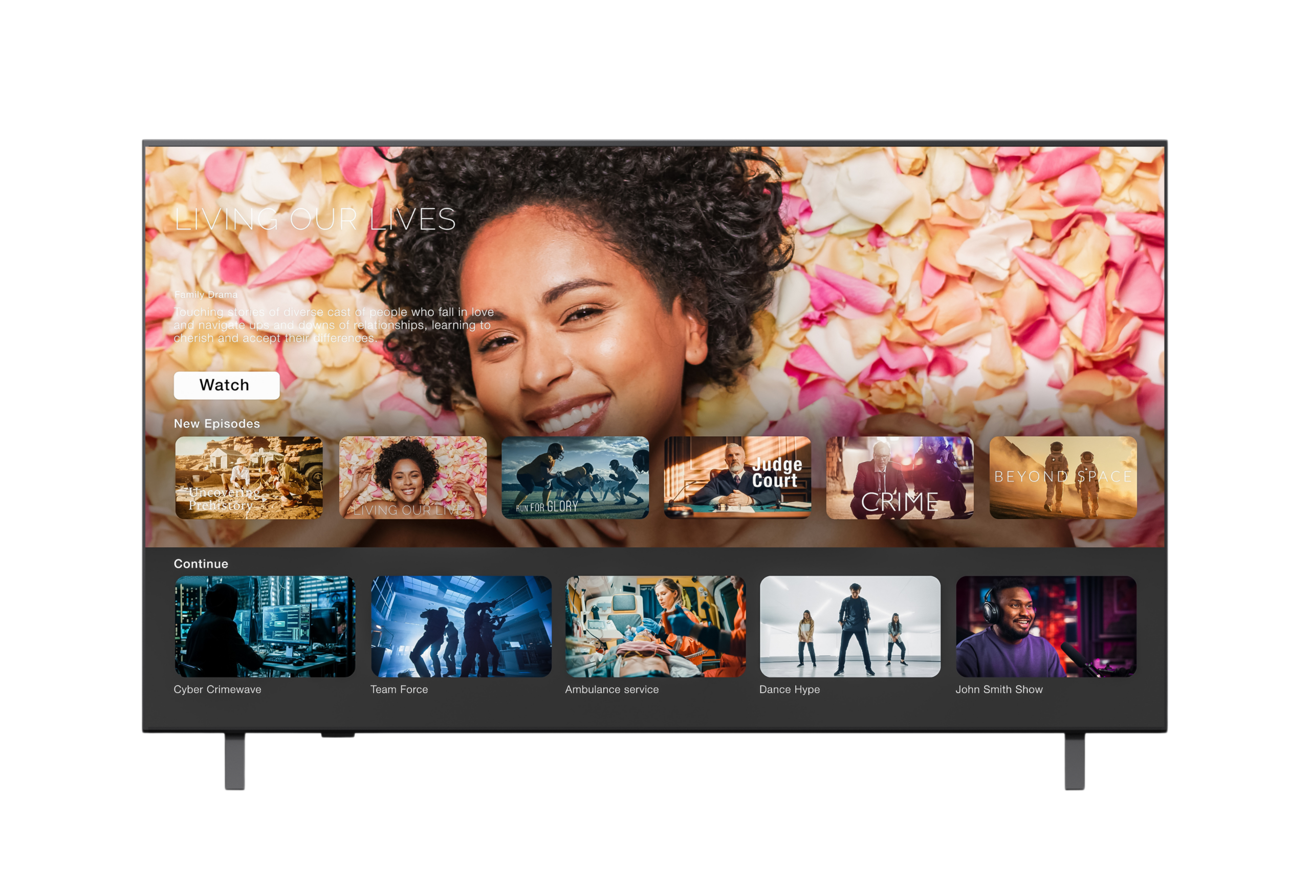 smart lg hotel TV with Netflix and streaming options.