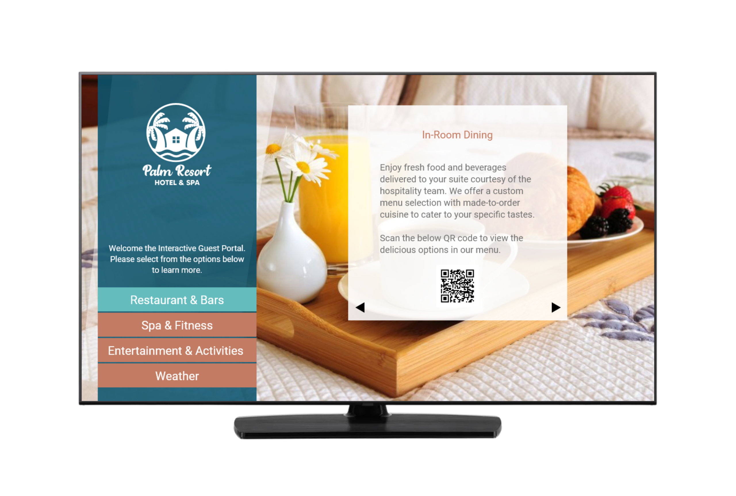 Front view of LG UK570H commercial-grade hotel television with NanoCell panel