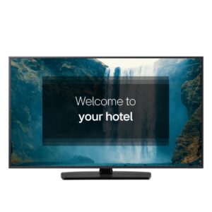 Front view of LG UK570H commercial-grade hotel television with NanoCell panel