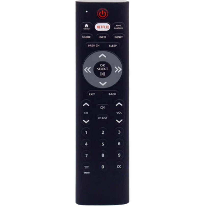Clean Remote® SCR10 antimicrobial TV remote control designed for hospital patient rooms and hotel guest room televisions