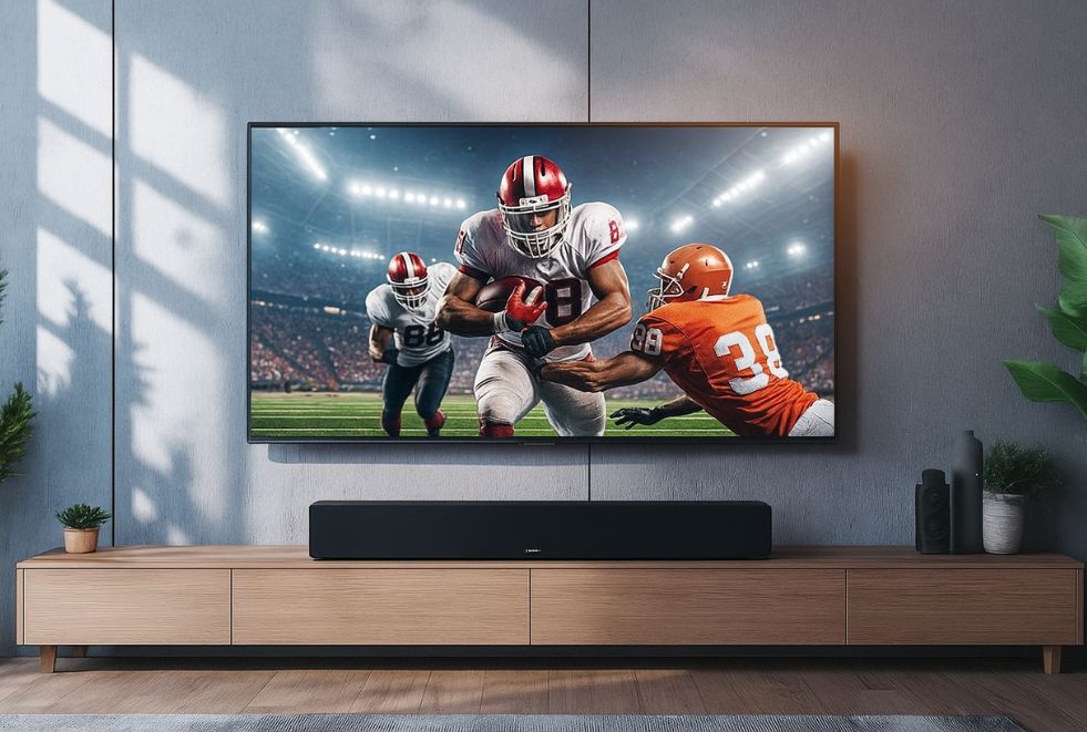 hotel tv Lobby area of a hotel displaying sports from a hotel TV system with business TV service