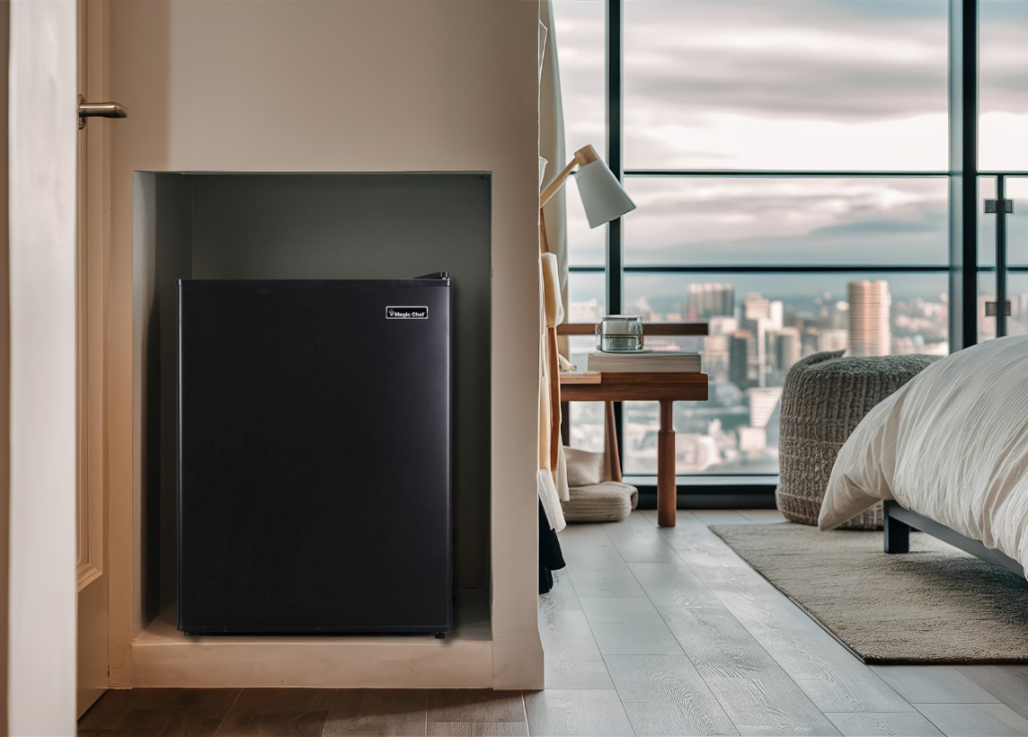 Magic Chef fridge hotel magic chef minifridge in a hotel room