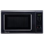Magic Chef 0.7 cu. ft. countertop microwave in black – compact guestroom appliance from MDM Commercial, trusted hotel microwave supplier.
