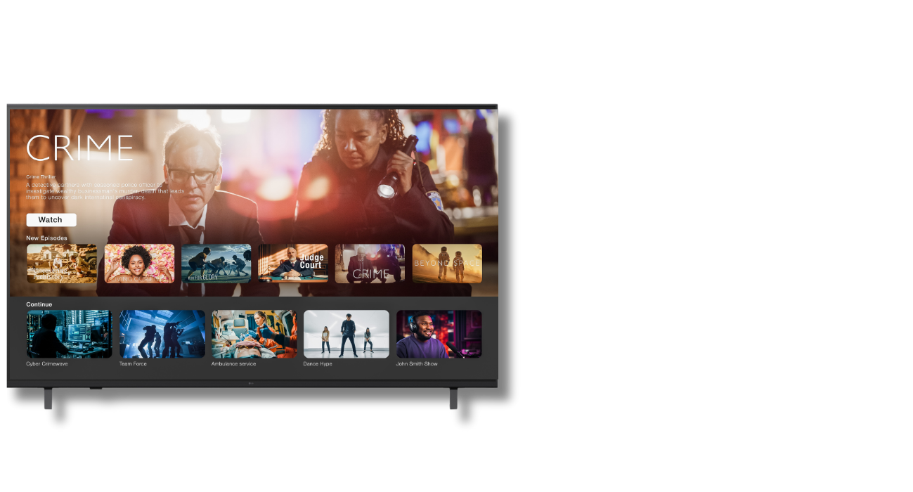 LG UK660H hotel TV system displayed in a modern guest room – LG hotel TVs for sale