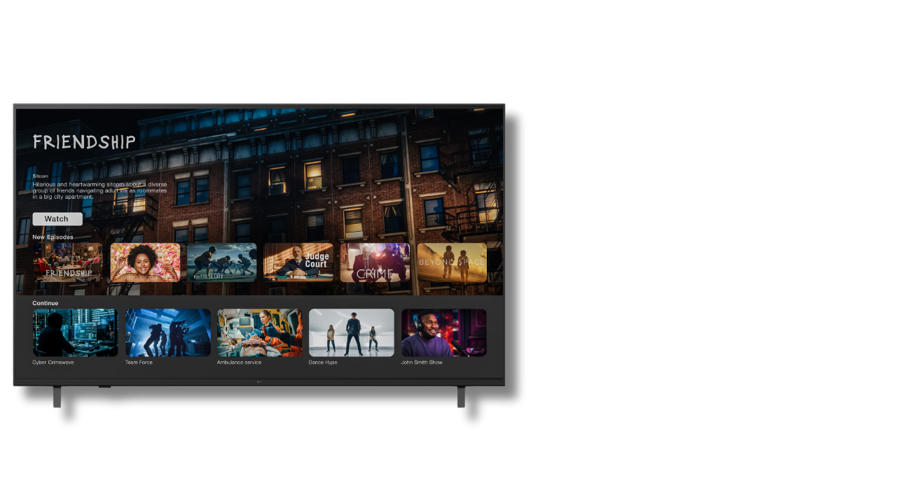 The LG UK660H also includes streaming tv platforms giving guests instant access to hundreds of free streaming options without extra hardware or subscriptions. The chart below highlights the entertainment and connectivity advantages built into this model.