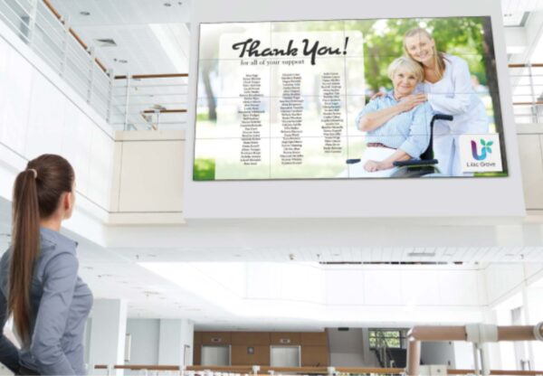 Digital donor wall cost comparison and examples highlighting benefits of DVLED displays for long-term reliability and visual impact.