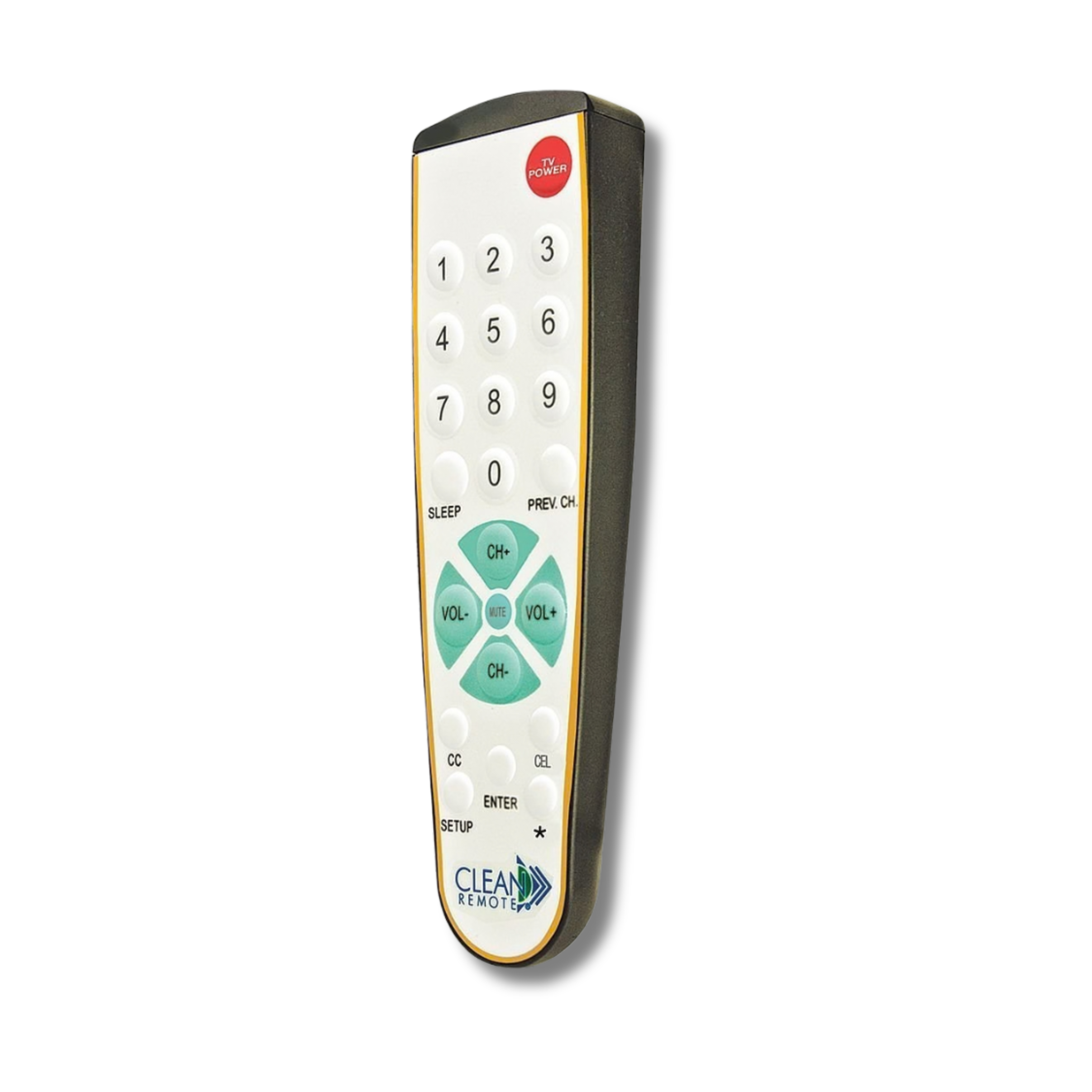 CR3BCB Clean Remote controls TVs plus Cable Box on hospital TVs.