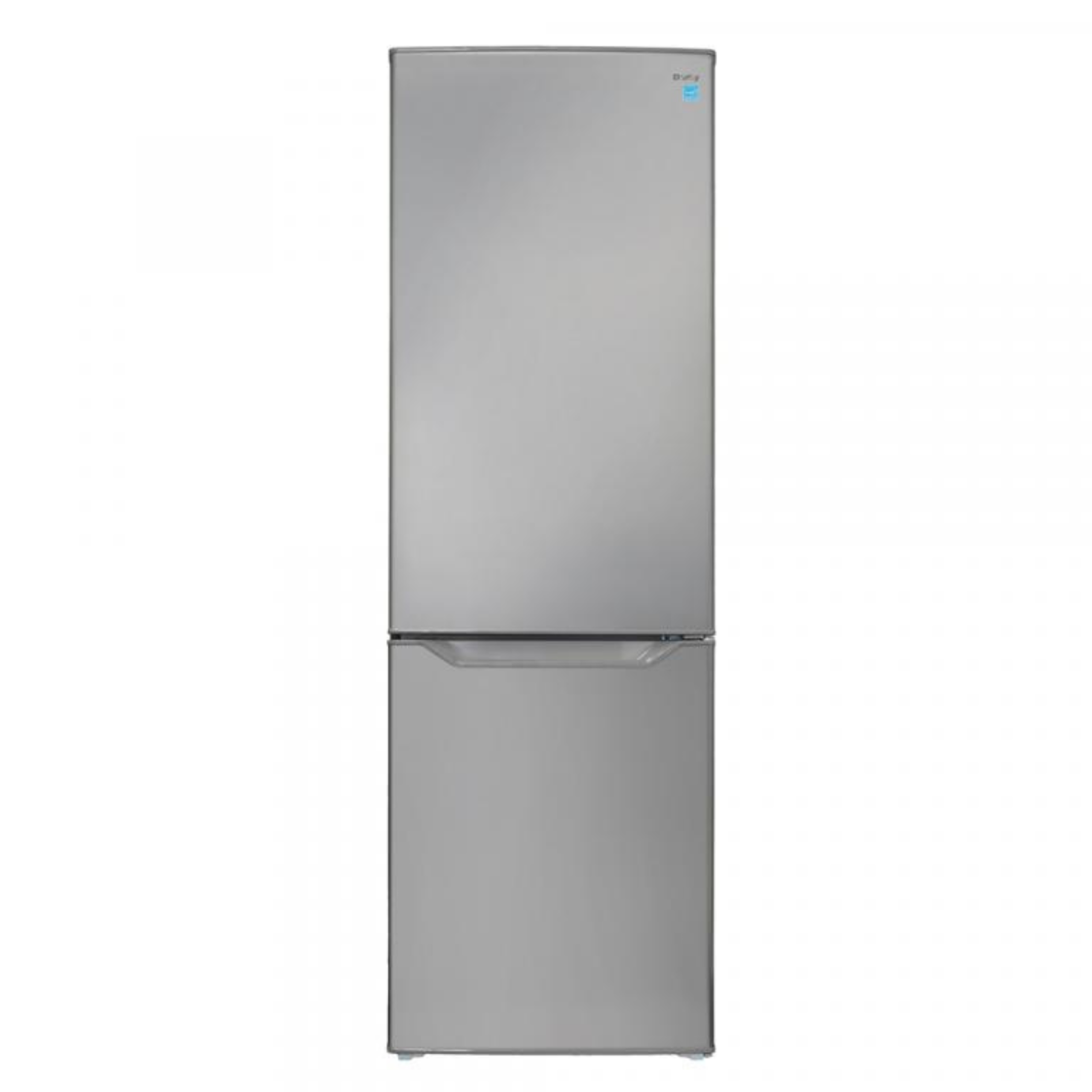 Danby 10.1 cu ft hotel refrigerator in stainless look with top freezer and adjustable shelving for hospitality or apartment kitchens