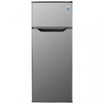 Danby 7.3 cu ft compact refrigerator with freezer in a small hotel suite kitchen setup