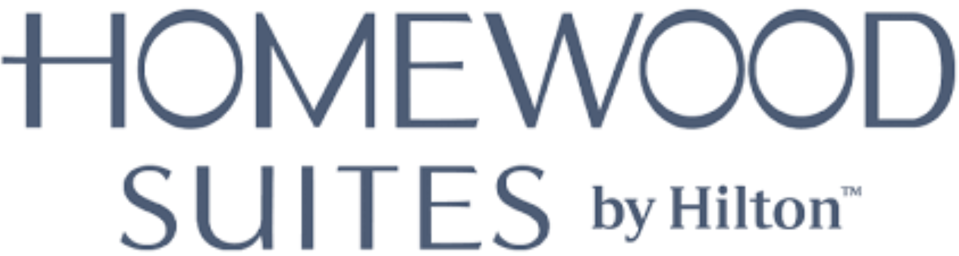 Homewood Suites by Hilton brand logo representing extended stay hotel guest room standards