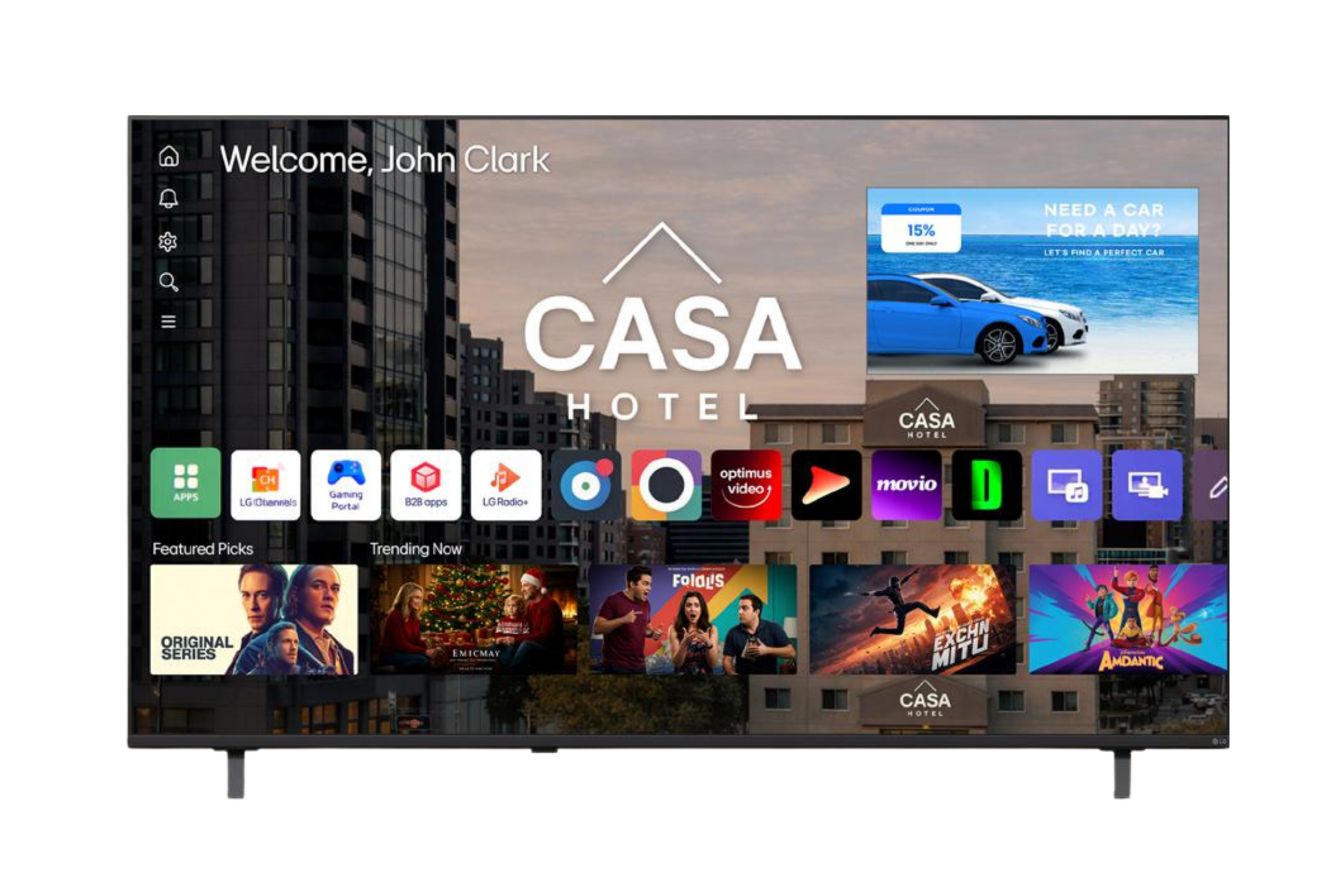 LG UJ660H Series Pro:Centric Smart 4K UHD hospitality TV front view