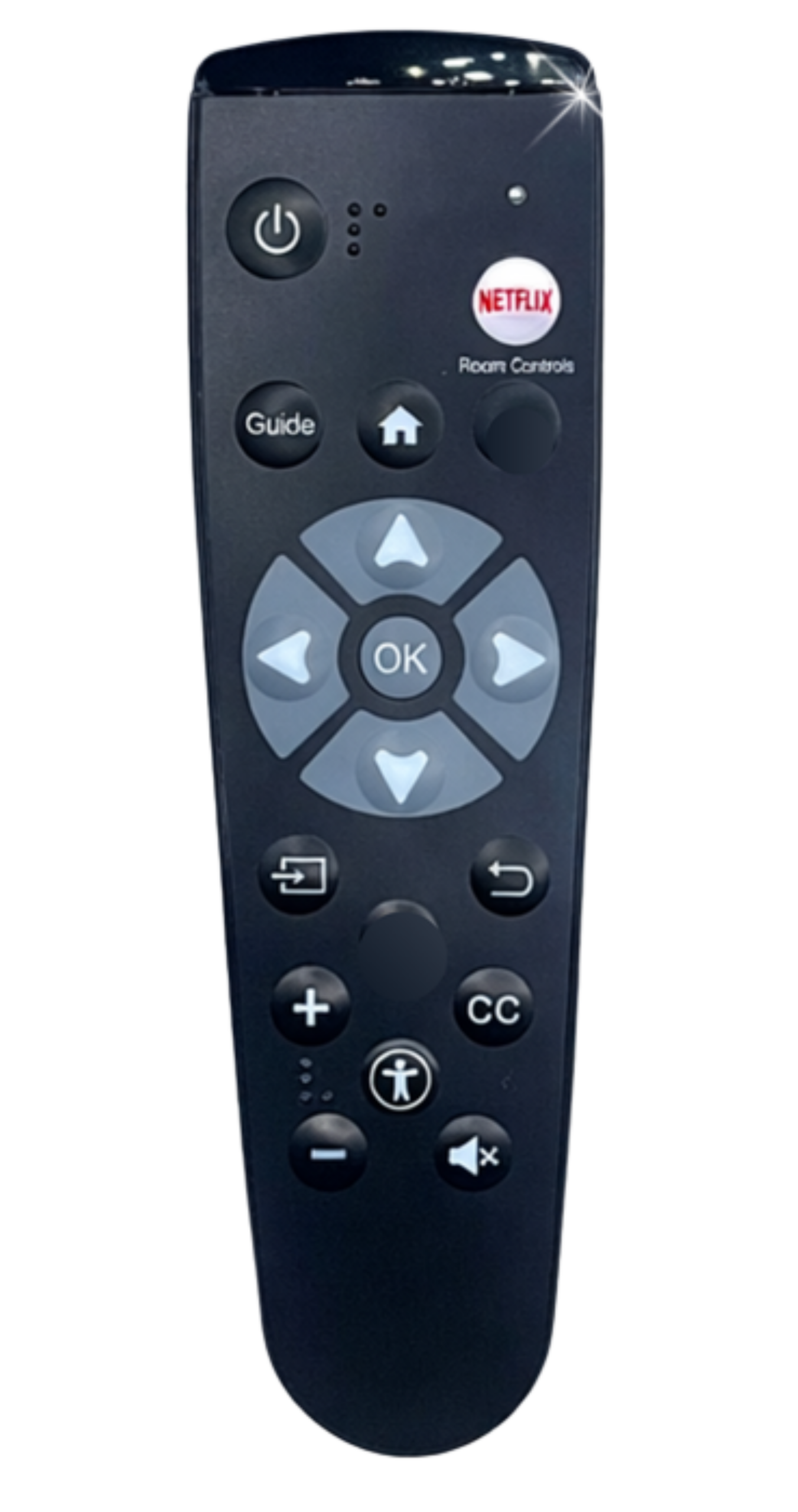 lean Remote CR-S Connected Room replacement remote for Hilton brand properties with Netflix and Room Controls keys