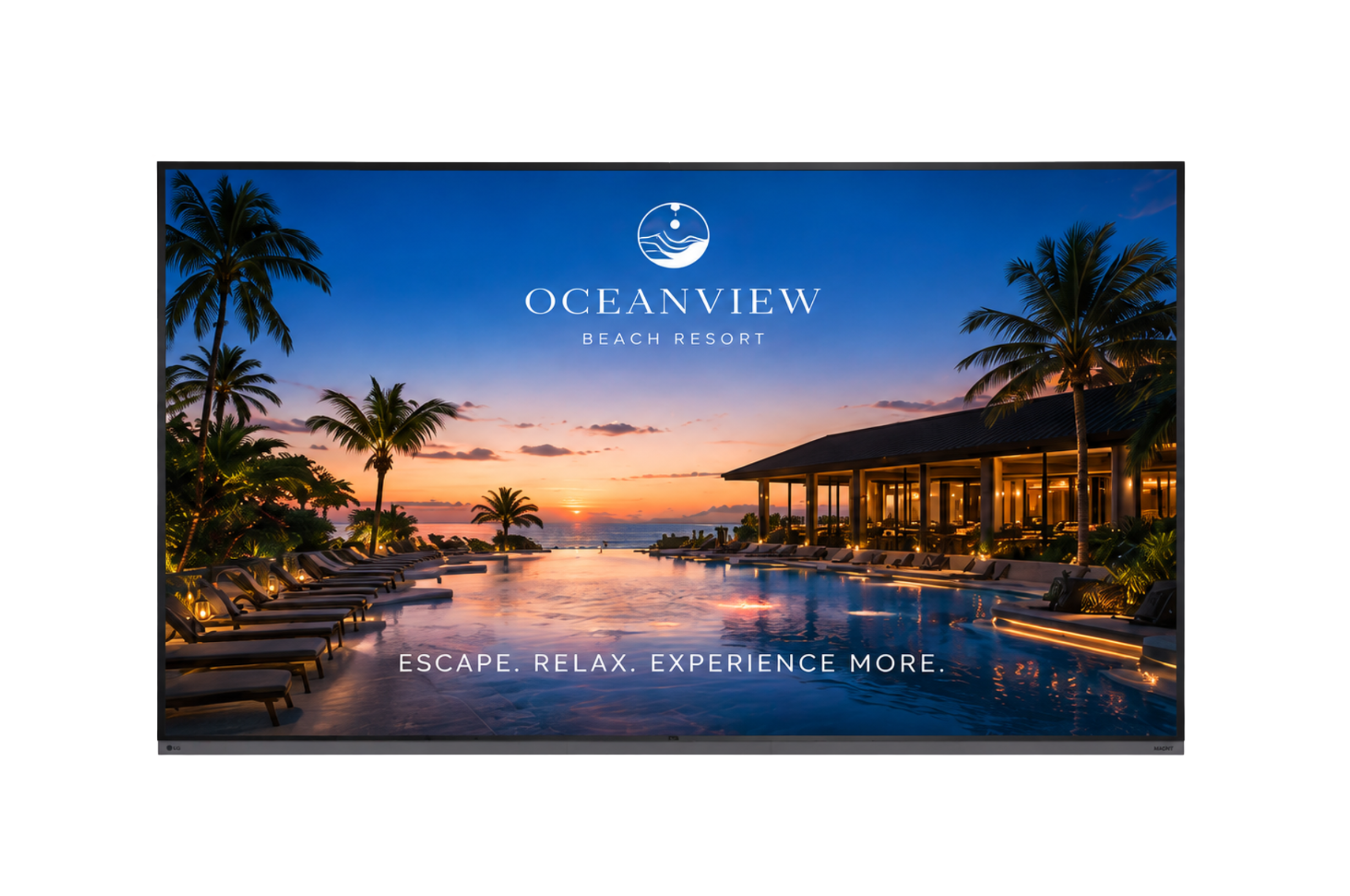 LG MAGNIT All-in-One Micro LED display delivering premium image quality for luxury hotels, executive briefing centers, and architectural spaces.